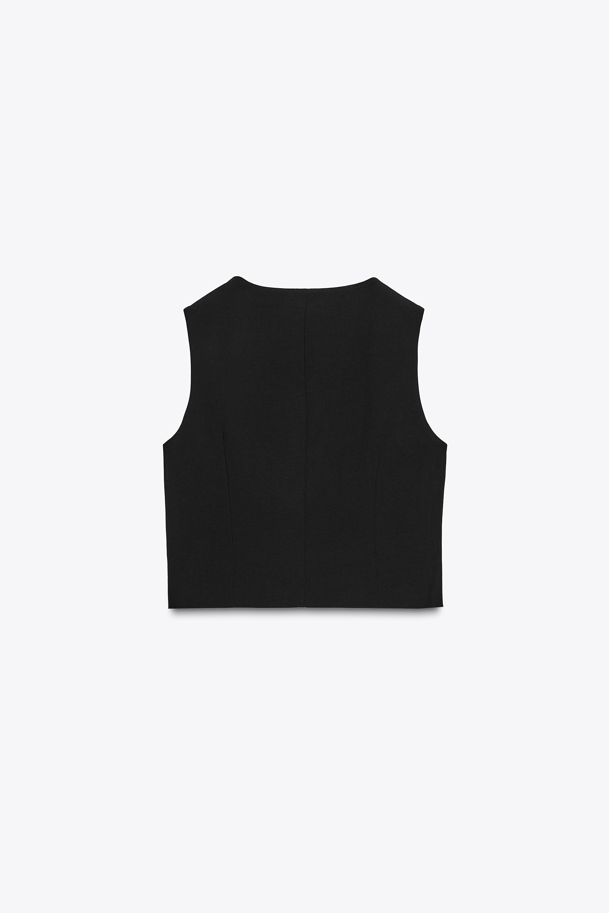 GOLD BUTTON CROPPED VEST